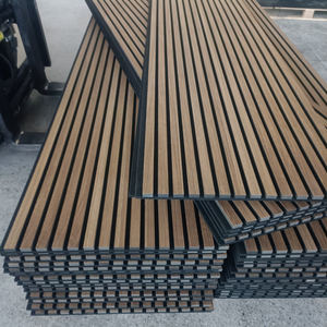 Panneaux acoustiques en bois avec finition en placage moderne, design graphique, 100% feutre polyester MDF, réduction du bruit de 80%, pour usage hôtelier - Product Image 1