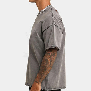 Best Price Low Moq Over Size T-Shirts For Men Street Wear Stylish Over Size T-Shirts Half Sleeve Over Size T-Shirt For Men - Product Image 3