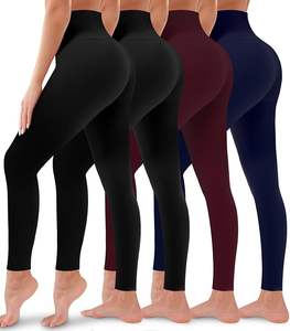 Leggings de Yoga de Secado Rápido Color Granate con Costuras para Mujer, 100% Poliéster, Cintura Alta, Logotipo Personalizado, Transpirables, Antibacterianos, Colores Personalizados - Product Image 4