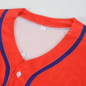 Maillots de baseball personnalisés en sublimation pour équipes, uniformes de baseball en maille unie, maillots de baseball et softball américains, vente en gros OEM - Product Image 3