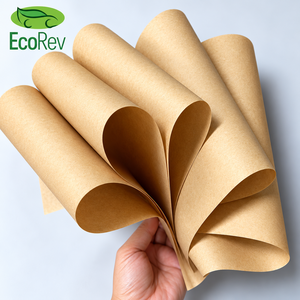 Papel Antigrasa Reciclable de Grado Alimenticio Marrón de 50 g/m²/60 g/m²/70 g/m² para Margarina, 80 cm, Marca ECO39, Pulpa de Madera 92-94 - Product Image 2