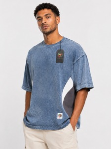 T-shirt personnalisé pour homme, 200 grammes, 100% coton, uni, écologique, tricoté, séchage rapide, coupe classique, lavage à l'acide, streetwear, col rond - Product Image 5