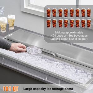 Frigorifero Commerciale in Acciaio Inox per Cucina, 36"L x 18"W x 14"H, Capacità 40.9 qt, con Cassetto Scorrevole per Esterni - Product Image 2