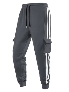 Pantalones Jogger Cargo para Hombre, Ligeros, Transpirables, Antiarrugas, Cintura Elástica, Estilo Casual, Lisos, Teñidos, 100% Poliéster - Product Image 6