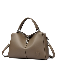 Bolsos de Hombro Cruzados de Cuero Genuino de Primera Calidad para Mujer, con Dos Correas, Correa Extraíble, Cierre de Cremallera y Abierto - Product Image 3