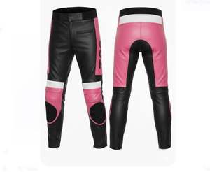 Pantalones vaqueros ajustados Lucky Pink para motociclistas – Estilo denim reforzado para montar en moto - Product Image 1