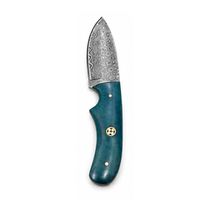 Cuchillo Skinner Jexmoo de Acero de Damasco Hecho a Mano con Mango de Madera y Hoja de Punta Clip de 9 Pulgadas, Grado Industrial/DIY para Cuero - Product Image 2