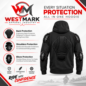 Waterproof Windproof Breathable % Cotton CE Approved Protection Pads <b>Motorcycle</b> Sportswear <b>Hoodie</b> Unisex 340g Customizable - Product Image 5