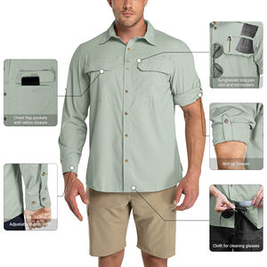Camisa de senderismo estilo casual para hombre, para pesca, escalada, caza, uso en interiores, camisas para hombre con logo personalizado con impresión, camisa de senderismo para hombre - Product Image 3