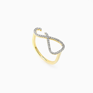 Round Cut Lab Grown Diamond Abstract Swirl <b>Open</b> <b>Ring</b> in 10K 14K 18K Gold 925 935 Silver Custom Fine Jewelry - Product Image 3
