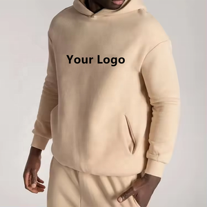 Conjunto de Chándal de Dos Piezas de Alta Calidad para Hombre, Felpa de Algodón Grueso, Conjunto de Sudadera con Capucha Extra Grande Personalizada para Invierno, Pantalones Deportivos para Hombre - Product Image 4