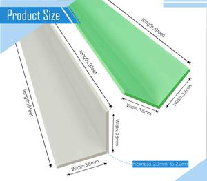 Protector de Esquinas en Forma de L de PVC Resistente – Protector de Bordes de Plástico Industrial y Perfil de Ángulo Duradero para Muebles y Paredes de Almacén - Product Image 4