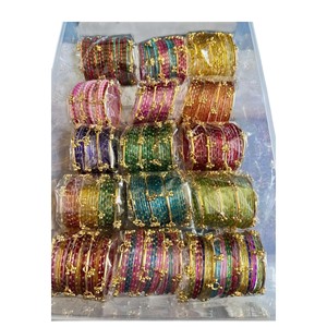 2026 Ensembles de bracelets colorés en verre style Cachemire, style indien pakistanais punjabi, bijoux en gros pour femmes, ensembles de bracelets tendance à vendre - Product Image 1