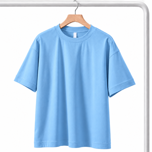 Camiseta de Jersey de Algodón de Alta Calidad, Corte Holgado con Hombros Caídos, Personalizable con Etiqueta Privada, Fabricante - Product Image 2