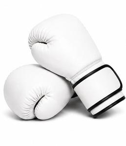 Gants de boxe en PU blanc avec sangle de poignet en velcro pour l'entraînement et le sparring des adultes - Product Image 4