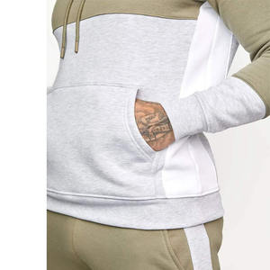 Ensemble de survêtement unisexe en coton 100% respirant et léger, coupe-vent d'hiver de haute qualité, effet froissé, patchwork, deux pièces pour homme - Product Image 5