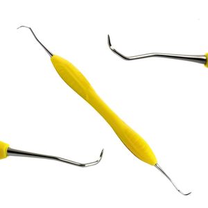 Professional Dental Sickle Scaler | Double Ended Anterior Posterior <b>Teeth</b> <b>Cleaning</b> Hand <b>Tool</b> with Ergonomic Silicone Handle - Product Image 1