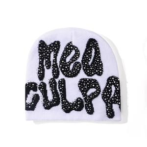 Gorro de Invierno Unisex 100% Acrílico con Diseño de Dibujos Animados, Tejido Cálido, Suave y Elástico con Bordado para Deportes al Aire Libre y Viajes - Product Image 1