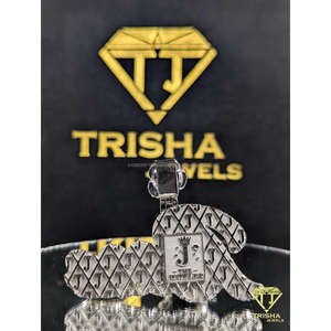 Pendentif personnalisé haut de gamme « Rose » serti de diamants Moissanite VVS en argent sterling 925, par Trisha Jewels - Product Image 5