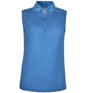 Haut décontracté sans manches pour femme en nylon noir uni extensible et respirant, 180g, tissé, teint uni, style athlétique - Product Image 2