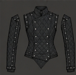 Mittelalterlicher, maßgeschneiderter Gambeson-Mantel, dick gepolsterte Baumwolljacke, lange Ärmel, Wikinger-Rüstung, Kostüm, Renaissance, Cosplay, Festival - Product Image 2