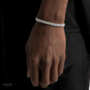 Bracelet cubain en moissanite, bijoux religieux en argent 925, bracelet chaîne cubaine en diamant, pendentif hip-hop glacé, cadeaux pour lui - Product Image 1