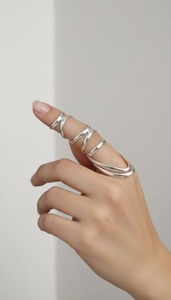 <b>Adjustable</b> Sterling <b>Silver</b> Plated Finger Splint <b>Ring</b> EDS & Arthritis Support Brass <b>Ring</b> Minimalist Multi Layard Wholesale <b>Ring</b> - Product Image 3