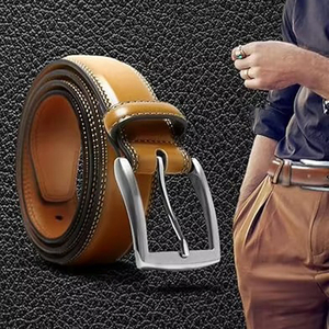 Cinturones de Cuero de Diseño Nuevo al por Mayor, Cinturones de Cuero Genuino de Lujo de Pakistán, Cinturón de Cuero Vacuno con Hebilla para Hombre - Product Image 2