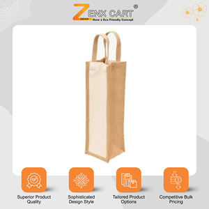 Bolsas de Vino de Yute Extra Grandes de Primera Calidad, con Logotipo Personalizado, Origen India, Impresión CMYK/Pantone, Disponibles en la Mayoría de las Compras - Product Image 2