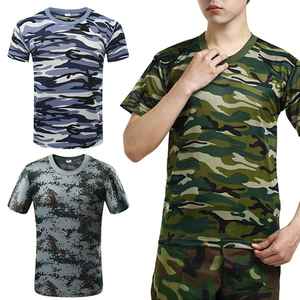 T-shirt à manches courtes camouflage pour homme, respirant, léger, pour la chasse en plein air, imprimé, tissu polyester - Product Image 5