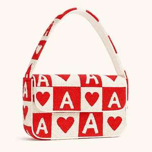 Bolso de hombro con cuentas de as de corazones al mejor precio, bolso de lona con solapa y patrón de cartas de póker, bolso de mano de moda para mujer, para fiesta y noche - Product Image 3