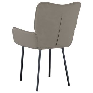 2pcs Chaises de salle à manger en velours gris clair - Product Image 6