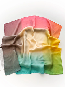 Foulard carré en satin de luxe pour filles, imprimé 2026, 100 % polyester, respirant, coupe-vent, accessoire de mode, nœuds, motifs animaux, uni, quatre couleurs - Product Image 3