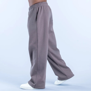 Pantalones anchos para hombre, hechos a medida al por mayor, 80% algodón, 20% poliéster, cintura elástica, bolsillos con cremallera, ajuste holgado, ropa exterior personalizada para hombre - Product Image 6