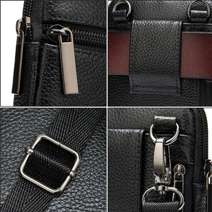 Sac bandoulière unisexe en cuir PU, fermeture éclair, antivol, sangle réglable, style vintage, voyage, 20-36L, durable, Speed One Sports - Product Image 6