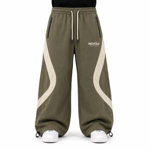 Hot Selling Factory Price High Quality <b>Men</b> Lightweight Casual Mid Wide Leg <b>Trouser</b> Quick Dry Breathable <b>Winter</b> Polyester/Cotton - Product Image 1