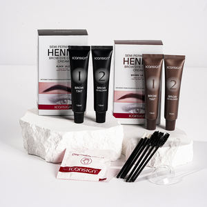 Iconsign Henna colorante <span class=keywords><strong>sopracciglia</strong></span> marrone nero lunga durata henné tinta tinta etichetta privata sopracciglio tinta <span class=keywords><strong>Kit</strong></span> di tintura per <span class=keywords><strong>sopracciglia</strong></span> per capelli e pelle - Product Image 1