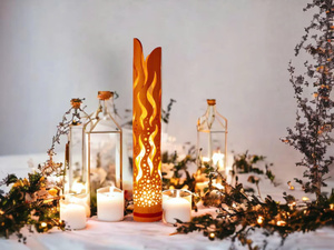 Lámparas de Bambú - Lámparas de Escritorio para Dormitorio - Diseño Costero - Iluminación Ambiental - Hechas a Mano con Materiales Naturales - Bombillas Halógenas - Ajustables - Regulables - Pantalla Amarilla - Product Image 6