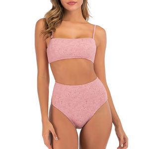 Nuevo Conjunto de Bikini para Mujer, Diseño Transpirable, Bikini de Diseño Personalizado, Bikini de Color Sólido, Conjunto de Dos Piezas - Product Image 1