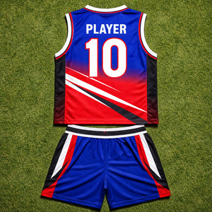 ชุดบาสเก็ตบอลแบบสั่งทำ OEM ไซส์ใหญ่พิเศษ แห้งเร็ว ระบายอากาศได้ดี ผลิตจากโพลีเอสเตอร์ 100% พิมพ์ลายชื่อและหมายเลขผู้เล่นแบบ Sublimation - Product Image 3
