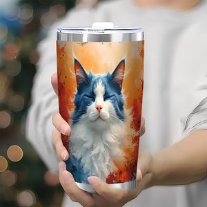 Stainless Steel Tumbler 20oz Double Wall Vacuum <b>Insulated</b> No Sweat Travel <b>Mug</b> For Car Use - Product Image 3