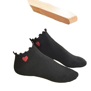 New <b>Women</b> Cotton Casual White <b>Black</b> <b>Socks</b> Girls Cute Crimped Ankle Spoken Stripes Dots Heart 34-40 - Product Image 5