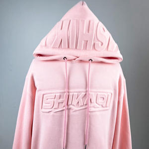Sudadera con capucha unisex extragrande de 500 g/m² con logotipo personalizado en la capucha y la espalda, con relieve 3D, de color sólido, para invierno, para hombre. - Product Image 6