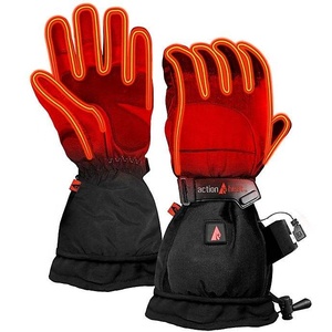Gants chauffants électriques double face en cuir de vachette noir, mitaines chauffantes pour l'hiver, gants à batterie réglables pour rester au chaud - Product Image 5