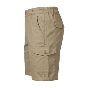 Pantalones Cortos Chino Premium para Hombre, de Algodón Twill, Casuales de Verano, Corte Slim, Largura hasta la Rodilla, Color Caqui, con Cintura Elástica - Product Image 3