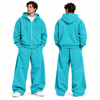 Ensemble de survêtement unisexe surdimensionné en coton 100% de qualité supérieure, sweat-shirt et pantalon de survêtement imprimés sur mesure, streetwear de haute qualité