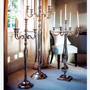 New Latest Wholesale Silver Five Arm Floor <b>Candelabra</b> Direct From Manufacturer <b>Candelabra</b> for Decoration Party Wedding - Product Image 1