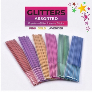 Bâtons d'encens parfumés en papier, paillettes de qualité supérieure, assortiment de paillettes, rose, or, lavande, pour une utilisation toute l'année - Product Image 3