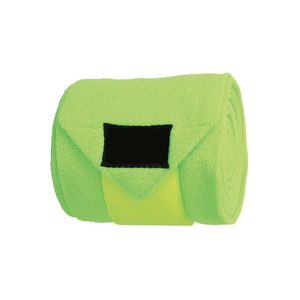 Bandages de protection pour jambes de cheval en polaire de couleur unie pour les soins équins Vert - Product Image 4