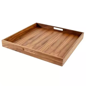 Bandeja de Servicio de Madera Profesional de Fábrica, Fabricante Indio, Bandejas de Servicio de Madera Natural de Acacia - Product Image 4
